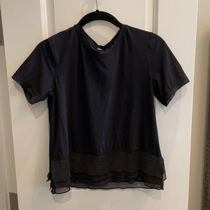 Black Lululemon Short Sleeve Workout Top